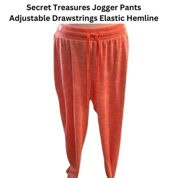 Secret Treasures Orange Jogger Pants Medium - Picture 1 of 4